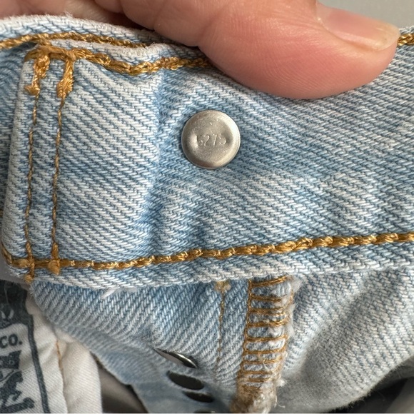 Women’s 501 Light Wash Straight Leg Denim Jeans Size 24 - Picture 15 of 16